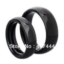 Free Shipping Price Hot Sales 8MM Black Domed Classic Men&#39;s Tungsten Wedding Rin - £22.94 GBP