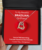 Necklace Birthday Present For Brazilian Girlfriend - Jewelry Love Pendant  - £39.92 GBP