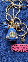 New Betsey Johnson Necklace Telephone Antique Blue Cute Collectible Decorative - £11.98 GBP