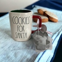 Rae Dunn Holiday Christmas Mug Cookies for Santa &amp; Cookie Cutter Ivory G... - $24.25