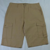 Sean John 30 x 12&quot; Khaki Linen Blend Cargo Shorts - $24.99