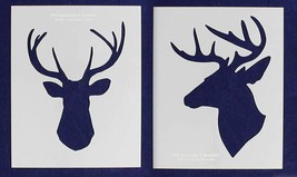 Buck-Deer Head Stencils -Mylar 2 Pieces of 14 Mil 8" X 10" - Painting /Crafts/ T - £20.57 GBP