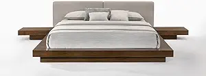 Albina Collection Modern Style Bedroom Walnut Veneer Finished Leatherett... - $2,779.99