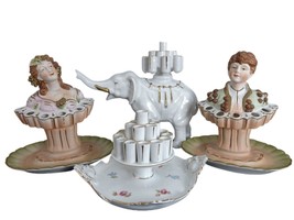 4 1950&#39;s Figural  holder Ashtrays Germany, Czechoslovakia, Ardalt Japan - $212.85