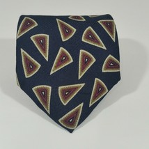 Talbott Studio Carmel Valley Men&#39;s Silk Neck Tie Blue Geometric Triangle - £13.91 GBP