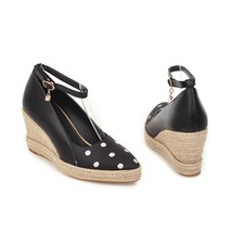 Spring New Concise Casual Women Pumps Outside High Heels Platform Round Toe Buck - £63.30 GBP