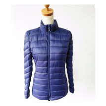  Purple Blue Puffer Jacket   Warm but light Full Zip Long Sleeves - £21.58 GBP