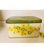 Vitg Decoware Metal Tin Bread Box Vegetable Avacado Olive Yellow Floral ... - £29.98 GBP