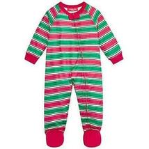 Family Pajamas Unisex Kids Footed Pajamas Crushed It Stripe 18 Months - £10.94 GBP