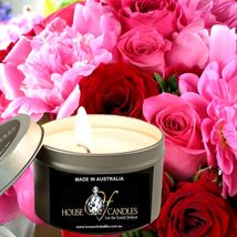 Peony Rose Eco Soy Wax Scented Tin Candles, Vegan Friendly, Hand Poured - £11.96 GBP+