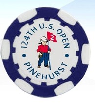 US Open 124th Pinehurst Blue Poker Chip - 1pc - $4.50