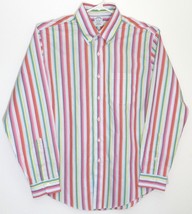 Brooks Brothers 1818 Supima Cotton Mens Shirt Non Iron Multicolor Stripes L - £35.08 GBP