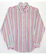 Brooks Brothers 1818 Supima Cotton Mens Shirt Non Iron Multicolor Stripes L - £35.21 GBP