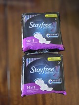 Stayfree Ultra Thin Pads Liners 14 Count Overnight With Wings Pack of 2 - $539.15 MXN