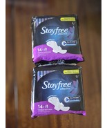 Stayfree Ultra Thin Pads Liners 14 Count Overnight With Wings Pack of 2 - $539.15 MXN