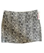 AQUA Faux Leather Short Skirt Animal Print Black White Women Plus Size 2... - £27.19 GBP