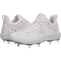 Under Armour Womens Glyde Metal Softball Cleat 3024328-100 White Size 9 - £71.53 GBP