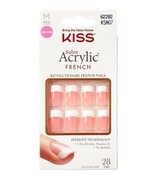 KISS NEW YORK SALON ACRYLIC FRENCH  MEDIUM LENGTH KSA07 BETTER THAN SALON - $147.07 MXN