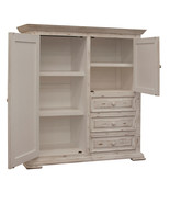 55&quot; White Solid Wood Three Drawer Gentlemans Chest - $1,462.49