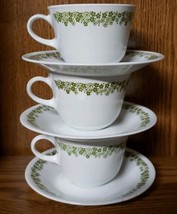 Corelle Livingware by Corning ~ Spring Blossom ~ Set of Three-3 Cups &amp; Saucers - £21.05 GBP