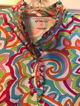 NWT Ladies IBKUL ARIANA MULTI Long Sleeve Ruffle Mock Shirt - XS S M & XXL image 2