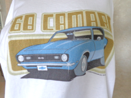 ’68 Camaro T-Shirt Size Adult L (#3059/6). Made by Hanes Heavyweight - $20.99