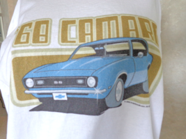 ’68 Camaro T-Shirt Size Adult L (#3059/6). Made by Hanes Heavyweight - £15.77 GBP