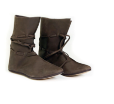 Viking Ragnar Scottish-Brown Renaissance Peasant Mens Costume Shoes X-mas Gift - £60.29 GBP+