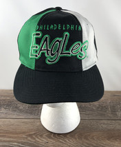 Philadelphia Eagles Snapback Baseball Hat Starter Classic Green Black Gray VTG - £78.84 GBP