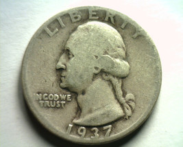 1937 WASHINGTON QUARTER FINE+ F+ NICE ORIGINAL COIN FROM BOBS COINS FAST... - $11.00