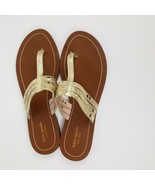 Kate Spade New York Women&#39;s Carol Sandals Pale Gold Leather Size 10 M - $33.24