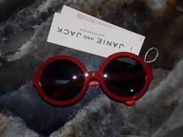 Janie and Jack Red Round Sunglasses Size 0 to 2 Years Toddlers/Girl&#39;s NEW - $349.72 MXN