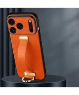 Generic Case for iPhone 17 Pro Max (Color: Orange) Ring Strap Stand Leat... - $973.75 MXN