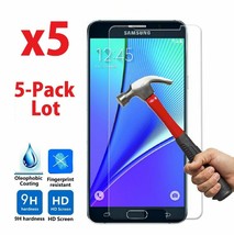 5X Wholesale Lot Tempered Glass Screen Protector For Samsung Galaxy Note 5 - £18.04 GBP