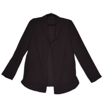 Audrey Light Weight Sheer Black Blazer Open Front Coat Size Medium - $16.97