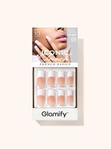 ABNY ICONIC FRENCH GLAMIFY 24 PRESS-ON NAILS SQUARE LONG #NTIF14 - $4.99