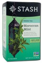 NEW Stash Green Tea Blends Contain Caffeine Moroccan Mint Green 20CT - $9.47