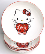 4 Dinner Bowl Plates Valentine’s Day Sanrio Hello Kitty Love 9 “Coupe New - $69.03 CAD