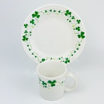 Fiesta St. Patrick&#39;s Day White 9&quot; Luncheon Plate &amp; Mug Set Retired RARE ... - £50.26 GBP