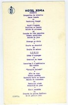 Hotel Xenia Restaurant Menu Corfu Greece 1961 In French Corfou - $29.67