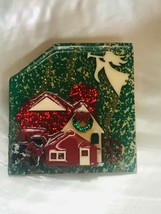 Red &amp; Cream House Pins by Lucinda w Sparkly Red Barn Black &amp; White Milk Cow Ange - £27.53 GBP