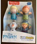 Fisher Price Little People Disney Frozen Anna Elsa Olaf Kristoff 4 Pack ... - $22.96