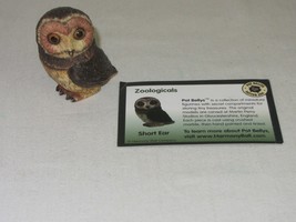 Pot Bellys Vtg Short Ear Owl Figurine Hand Painted Harmony Ball Trinket Box 2005 - £23.72 GBP
