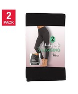 Women&#39;s Felina Velvety Soft 7/8 Legging, 2-pack Black Size Small High Waist - $34.12 CAD