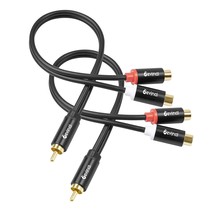 Rca Y Cable, 1 Male To 2 Female Rca Splitter, Subwoofer Splitter Adapter... - £15.68 GBP