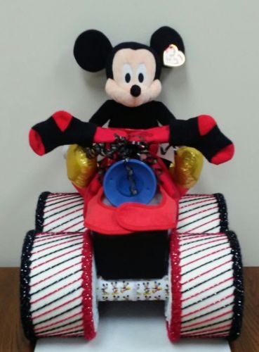 Primary image for Disney Mickey Mouse Themed Baby Shower Four Wheeler Diaper Cake Gift