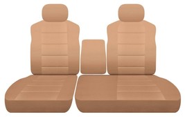 Front set seat covers Fits 95-98 Chevy C/K 1500 truck 60/40 seat W/ console  tan - $99.99