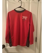 NBA Chicago Bulls Boys Red Athletic Long Sleeve Shirt Size XL - £25.93 GBP