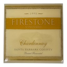 Vtg Firestone Vineyard Ceramic Bar Coaster Santa Barbara County California - £9.74 GBP