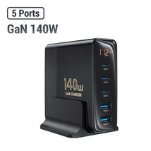140W 5-Port USB A / Type-C Desktop Fast Charging Hub - Power Delivery PD Phone C - £23.33 GBP+